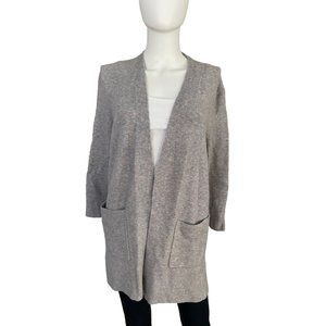 Madewell Cardigan Sweater Womens Small Gray Open Front Long Knit Oversized